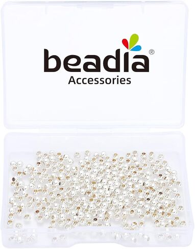 Silver Plated Round Spacer Beads 3mm 300pcs for Jewelry Making Findings Non Tarnish in Kuwait