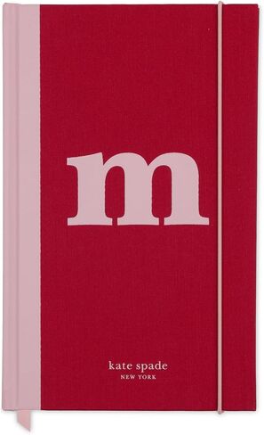 kate spade new york Just Mine Notebook Journal, Monogram Cloth Hardcover Journal, 8.25" x 5.25", Diary Includes 168 Lined Pages, (M) in Saudi Arabia
