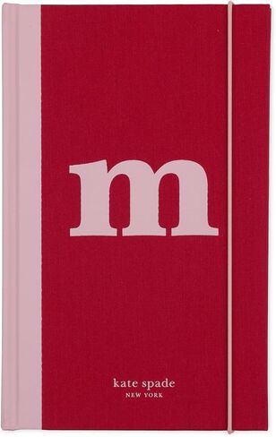 kate spade new york Just Mine Notebook Journal, Monogram Cloth Hardcover Journal, 8.25" x 5.25", Diary Includes 168 Lined Pages, (M) in Saudi Arabia