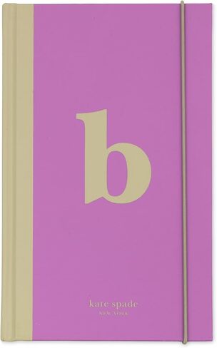 kate spade new york Just Mine Notebook Journal, Monogram Cloth Hardcover Journal, 8.25" x 5.25", Diary Includes 168 Lined Pages, (M) in Saudi Arabia