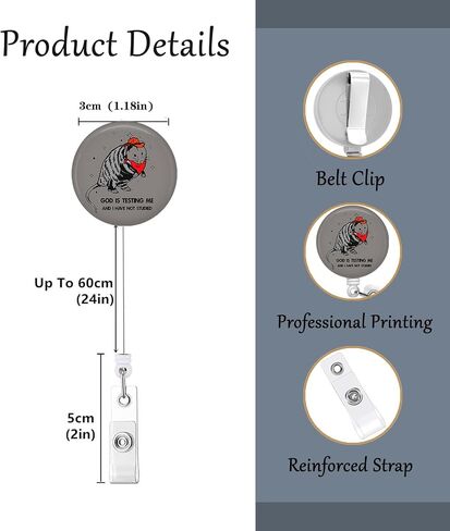 God is Testing Me, Possum Badge Reel, Weird Opossum Retractable Id Holder, Meme Badge Reel, Trash Panda Badge Holder for Nurses, #518 in Saudi Arabia
