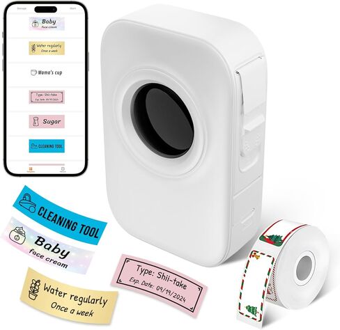 D30 PRO, Label Maker Machine with Tape, HD Label Maker for Home, Office, and School, Wireless with Blueooth, Thermal Sticker Maker, Inkless and Smart Phone App - Supports iOS and Andriod in Saudi Arabia