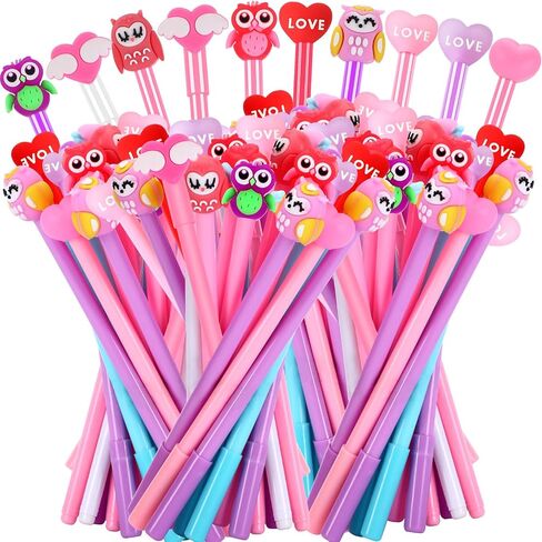 SANNIX Breast Cancer Awareness Pens, 50 Pcs Novely Fun Pink Ribbon Gel Ink Pens Bulk for Breast Cancer Awareness Accessories Party Favors Gift Bags Filler in Kuwait