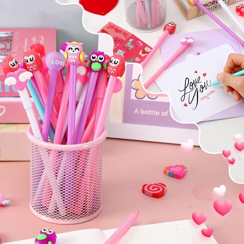SANNIX Breast Cancer Awareness Pens, 50 Pcs Novely Fun Pink Ribbon Gel Ink Pens Bulk for Breast Cancer Awareness Accessories Party Favors Gift Bags Filler in Kuwait