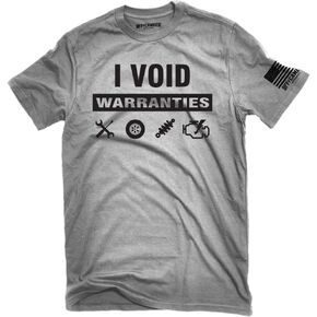 I Void Warranties Funny Mechanic Garage Automotive Off-Road Race t-Shirt Made in The USA