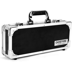 Ghost Fire Guitar Multi Effect Pedal Case 27.5x11.6x4.2in ，with Pedal Mounting Tape Fastener，Sturdy Locking Aluminum ，T series T-EC14