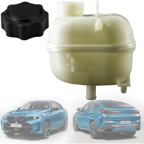 YZHIDIANF 17138610656 Engine Coolant Overflow Recovery Reservoir Tank Compatible with For:-BMW 540i 540i xDrive 2017, 740i 2016-2017, 740i xDrive 2017 Replace V208212 17138610656 [with Sensor & Cap]