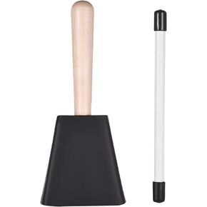Btuty Professional Metal Cowbell with Wooden Handle Mallet Percussion Instrument