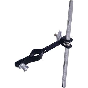 Drum Set Mounting Clamp 3/8 Straight Rods with Cowbell Holder Bracket Percussion Instrument Accessories for Cowbell, Jam Blocks, Tambourine