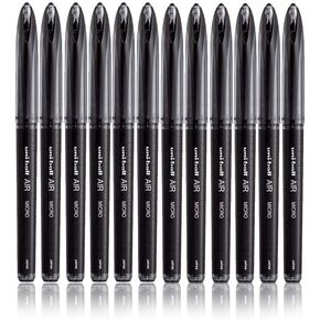 Uni-Ball AIR Micro - 0.5mm Fine Rollerball - Pack of 12 - Black
