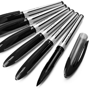 Uni-Ball AIR - 0.7mm Medium Rollerball - 6 Pack - Black - UBA-188-L
