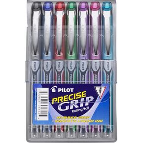 Pilot, Precise V5, Capped Liquid Ink Rolling Ball Pens, Extra Fine Point 0.5 mm, Assorted Colors, Pack of 7 in Kuwait