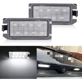 NSLUMO LED License Plate Light Assembly for 2014-2020 J-eep Grand Cherokee WK2 Compass Patriot, OEM Replacement 6000K Xenon White 8-SMD Error Free Led Tag Lights