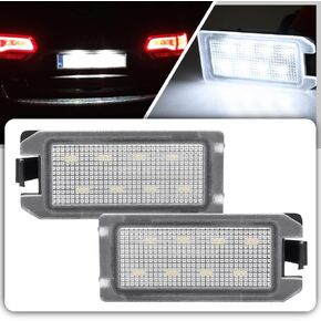 2pcs LED License Plate Light Lamp Assembly for Jeep Grand Cherokee 2014-2020 Compass Patriot 2014 2015 2016 2017 Super Bright 6000K Xenon White Rear Tag Light Assembly