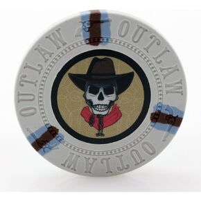رقائق لعبة البوكر Outlaw Clay بوزن 13 جرام - عبوة من 50 قطعة (اختر الألوان)