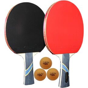 2 Pack of 4 Star Professional Ping Pong Paddle Advanced Training Table Tennis Racket with Carry Case