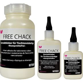 Butterfly Free Chack Table Tennis Racket Glue - Perfect for Assembling Table Tennis Ping Pong Paddle - Comes with Sponges and Application Clip to Easily Replace Table Tennis Rubber