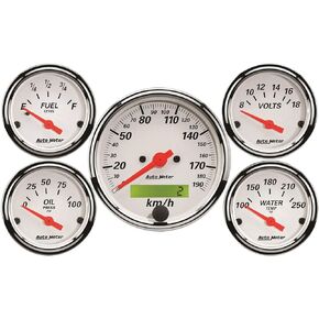 Auto Meter 1302-M Arctic White Street Rod Kit