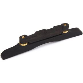 Mandolin Bridge Archtop Style Ebony Wood with Metal Hardware