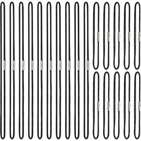 20 Pcs 2 Sizes Elastic Bands for Notebook Stretchy Closure Loop for Travel Journals Black Ties Bookmark for Daily Planner Refills
