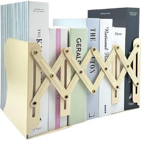 Adjustable Bookends, 19 inches 2 Dividers Heavy Duty Metal Book Holders, Book Storage Rack, Desk Organizer Magazine File Holder for Office, School, Bookstore and Home, Grey