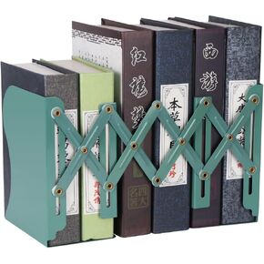 Office-Desk-Bookends Book Ends, Metal, Black, Expands up to 19 Inches, 3 Independent Compartments