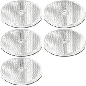 3.165 Ø" Clear Round Front Reflector White Pack of 5 for Trailers Fence Gate Posts