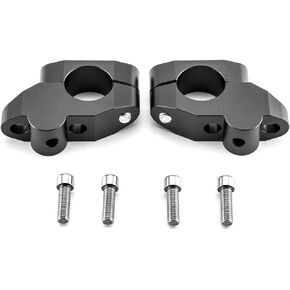 Wsays 1 1/8" Handlebar Risers with Clamps Silver Compatible with Harley Sportster Softail Dyna Touring Models, Universal Motorcycle