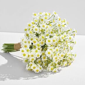 QIANYUN Plum Flower Arrangement Fake FlowersDecor Home Decor Wedding Decor (1, White Daisy)