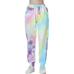 Boys Girls Tie Dye Sweatpants Joggers Cotton Athletic Sport Pants with Pocket Teens 5-14Years