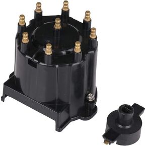 Distributor Cap and Ignition Rotor Kit Compatible with 5.0L, 5.7L, 350 V-8 MerCruiser Engines Made by General Motors with Delco HEI Ignition - Replaces 808483Q1, 18-5281 GM V8 Tune-up Kit