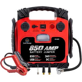 Car Battery Jump Starter with Air Compressor Portable Tire Inflator,260PSI 1000Amp Battery Booster Jumper Box(Up to 5L Gas or 5L Diesel) Power Station 12V DC Outlet USB Port,LED Light