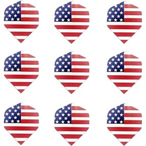 Dartfellas USA American Flag Stars & Stripes Patriot Strong Standard Dart Flights (3 Sets)