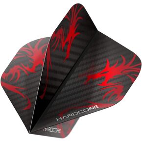 RED DRAGON Hardcore 2D Holographic Dragon Extra Thick Standard Dart Flights - 3 Sets Per Pack (9 Dart Flights in Total)