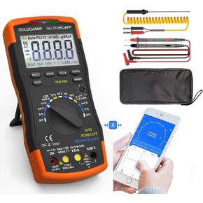 مقياس أمبير رقمي مع 6000 عدد متعدد المتر AC DC اختبار السعة الحالية AC DC الفولتميتر أوم متر مع NCV، درجة الحرارة (درجة مئوية/درجة فهرنهايت)، عرض الإضاءة الخلفية، إيقاف تلقائي للسيارات والأدوات الكهربائية in Kuwait