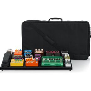 Gator Cases Aluminum Guitar Pedal Board with Carry Bag; Small: 15.75" x 7" | Stealth Black (GPB-LAK-1)