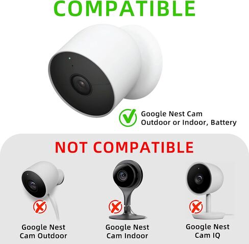 كابل طاقة لكاميرا Google Nest Cam في الهواء الطلق أو في الداخل، بطارية (الجيل الثاني) كابل شحن مقاوم للطقس بطول 16 قدم/5 متر مع محول لكاميرا Nest، كابل شاحن خارجي 5 فولت 2 أمبير in Kuwait