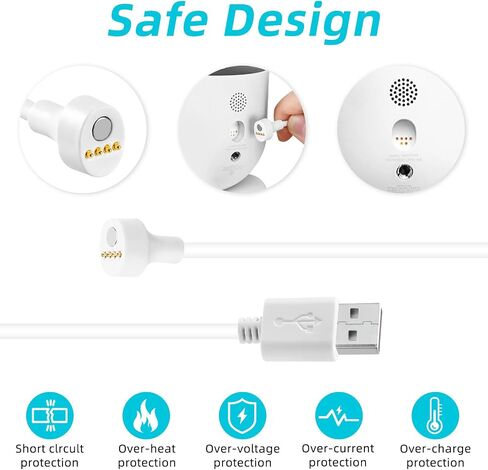 كابل طاقة لكاميرا Google Nest Cam في الهواء الطلق أو في الداخل، بطارية (الجيل الثاني) كابل شحن مقاوم للطقس بطول 16 قدم/5 متر مع محول لكاميرا Nest، كابل شاحن خارجي 5 فولت 2 أمبير in Kuwait