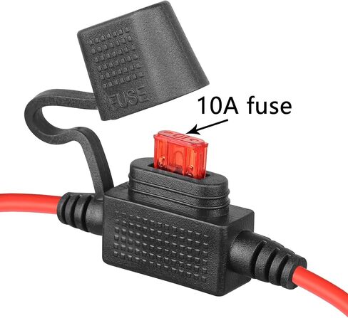 كابل طاقة CERRXIAN 14AWG DC 5.5 مم × 2.1 مم ذكر إلى أنثى سريع الفصل مع حامل مصهر 10A لكاميرات CCTV الأمنية وإضاءة LED والألواح الشمسية ومعدات الطاقة الأخرى (0.4M 1FT) in Saudi Arabia