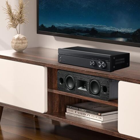 مكبر صوت قناة Saiyin المركزي مع مكبرات صوت مزدوجة 3.5 بوصة ومكبر صوت بوق، لستيريو سطح المكتب أو الصوت المحيطي للمسرح المنزلي، يتطلب مضخم صوت أو جهاز استقبال منفصل، قابل للتركيب على الحائط، فردي in Kuwait