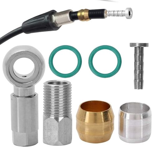 Qiilu Shimano طقم خرطوم الفرامل شيمانو بانجو بولت النحاس الزيتون خرطوم محول تركيبات الدراجة sories مجموعة للدراجات Bh90 in Saudi Arabia
