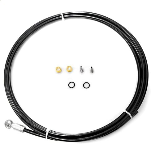 Farbetter 2500mm Bicycle Hydraulic Disc Brake Hose Kit for Shimano BH90 System, Including Banjo Adapter, Red/Gold/Silver in Kuwait