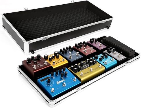 حافظة دواسات Ghost Fire Guitar متعددة التأثيرات مقاس 27.5x11.6x4.2in، مع شريط تثبيت بدواسة، ألومنيوم قوي القفل، سلسلة T T-EC14 in Saudi Arabia