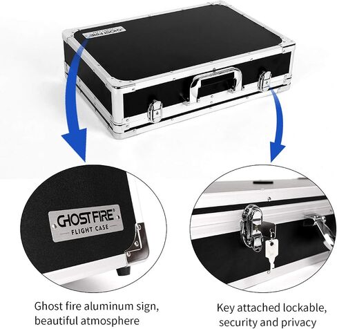 حافظة دواسات Ghost Fire Guitar متعددة التأثيرات مقاس 27.5x11.6x4.2in، مع شريط تثبيت بدواسة، ألومنيوم قوي القفل، سلسلة T T-EC14 in Saudi Arabia
