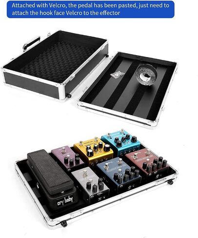 حافظة دواسات Ghost Fire Guitar متعددة التأثيرات مقاس 27.5x11.6x4.2in، مع شريط تثبيت بدواسة، ألومنيوم قوي القفل، سلسلة T T-EC14 in Saudi Arabia