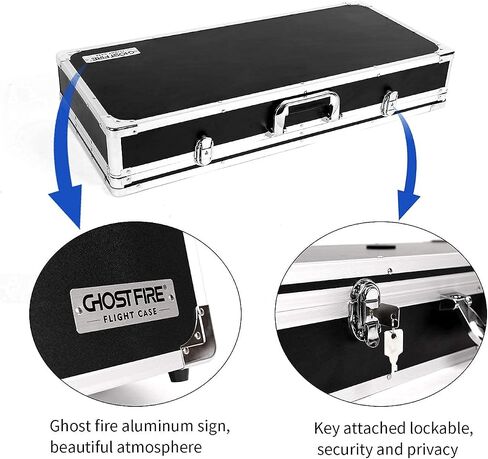 حافظة دواسات Ghost Fire Guitar متعددة التأثيرات مقاس 27.5x11.6x4.2in، مع شريط تثبيت بدواسة، ألومنيوم قوي القفل، سلسلة T T-EC14 in Saudi Arabia