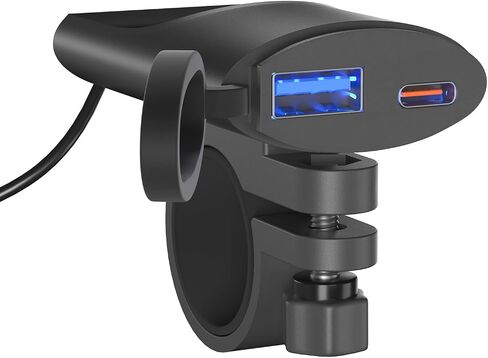 DC12V-24V Car Mobile Phone Charger Fast Charging PD + USB Motorcycle QC3.0 Cell Phone Charger in Saudi Arabia