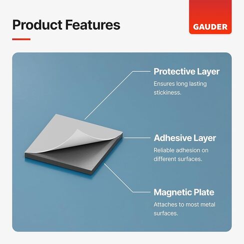 GAUDER Magnetic Dots | Small Sticky Magnets with Adhesive Backing (0.7") | Self-Adhesive Flexible Magnets for Crafts, Whiteboards, Refrigerator in Kuwait