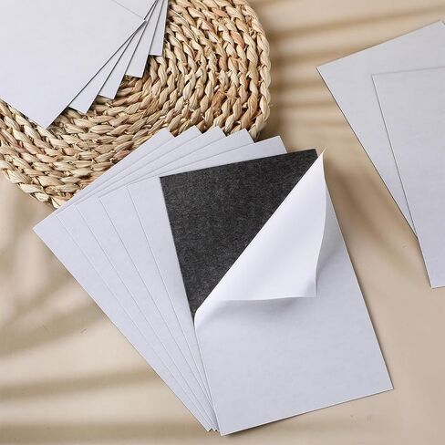 Macarrie 4 x 6 Adhesive Magnetic Sheets with Adhesive Backing Cuttable Magnetic Paper Stickers Flexible Peel and Stick for Picture Crafts Die Storage Photos(200 Pcs) in Saudi Arabia