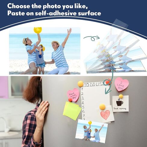 Macarrie 4 x 6 Adhesive Magnetic Sheets with Adhesive Backing Cuttable Magnetic Paper Stickers Flexible Peel and Stick for Picture Crafts Die Storage Photos(200 Pcs) in Saudi Arabia